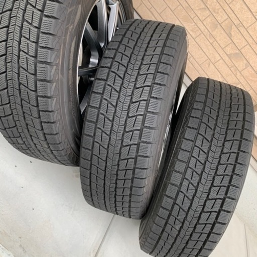 新品同様 スタッドレスタイヤ 4本 ホイールセット ダンロップ WINTER MAXX SJ8 225/65R17 102Q