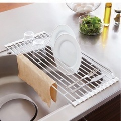 最終値下げ❗️新生活に⤴︎ 新品未使用！　ニトリ　折り畳み水切りラック　FLATの画像