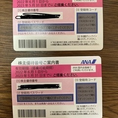 ANA株主優待券　２枚