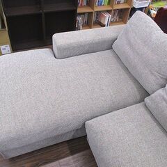 札幌元町 モーダエンカーサ L字ソファ カウチソファ ファブリック素材 分割式 しみあり