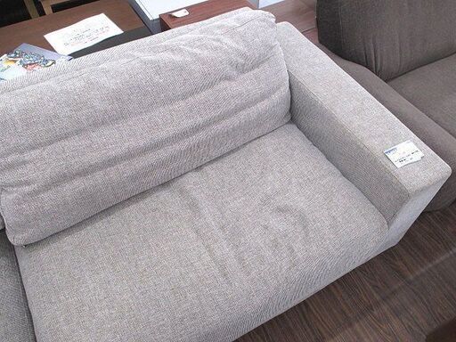 札幌元町 モーダエンカーサ L字ソファ カウチソファ ファブリック素材 分割式 しみあり