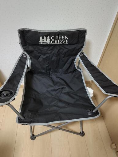グリーングローブ　アーム付きコンパクトチェア2脚