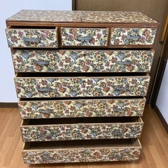 花柄 タンス、衣類収納(収納家具)の中古が安い！激安で譲ります・無料