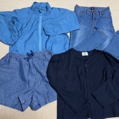 120サイズのお洋服セット　ペアレンツドリームの紺カーディガン、...