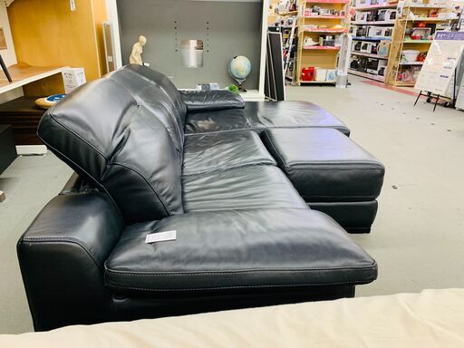 カウチソファー　ブラック　IDC 大塚家具