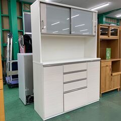 家具ならトレファク吉川店！！ ニトリ キッチンボード ホワイト×グレー ポスティア140KBWH