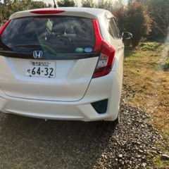 ホンダ　フィット白の画像