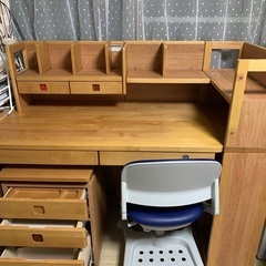 【美品】コイズミ 学習机　SDU-260 AL 椅子付き