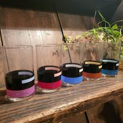 ピエールカルダン　佐々木硝子　5客セット　昭和レトロ