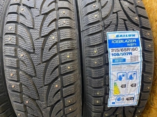 ハイエース アルファード 新品スパイクタイヤ 215/65R16 109/107R LT SAILUN ICEBLAZER WST1 