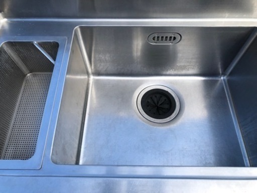 ⭐︎中古品　ゴミ入れ付きソイルド1槽シンク　1200×640×800mm  厨房用品⭐︎