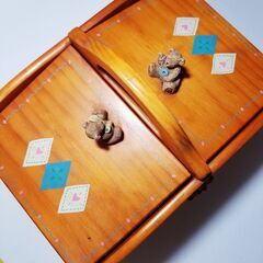 2265 裁縫箱　収納　くま　裁縫セット　ケース　裁縫　パッチワーク　手芸の画像