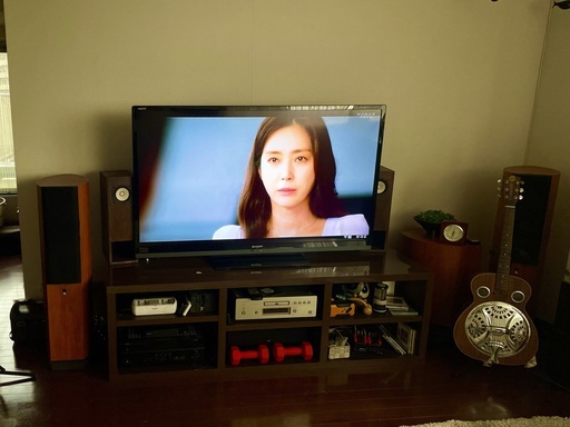 美品 SHARP AQUOS 60型LED液晶テレビ LC-60W7 外付HDD付 録画対応、Sony Bul-Ray/DVDプレイヤー付