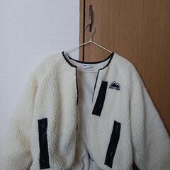 毛玉あり ファーストダウン　白　ボアブルゾン