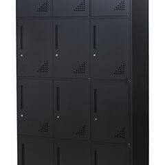 H オフィスロッカー【グロス／ブラック色】 鍵付き 収納 更衣室...