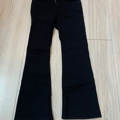 GU ミドルライズフレアジーンズ(丈標準73.0～77.0cm)