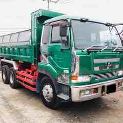 【1年車検付き】ニッサンビッグサム　ダンプ  型式KL-CW48A  最大積載量9,400kg  2デフ   7速　走行距離42万km　平成17年式の画像