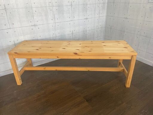 【展示品処分特価】 木製ベンチ 北欧パイン材 天然木 無塗装 チェア イス 椅子 腰掛け