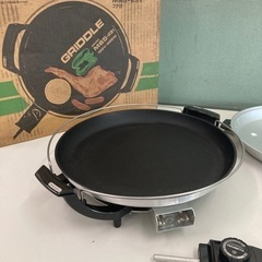 保管品　フジマル　ホットプレート　テフロン加工　グリドル／MS5ー231 蓋付の画像