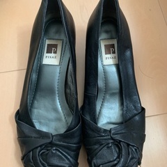 羊皮　パンプス　22㎝　黒