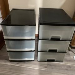 3段収納ケース2個セット　引き取りに来て頂ける方に