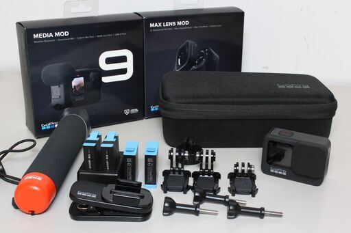 【美品】GoPro HERO 9 BLACK/Max Lens Mod/Media Mod/アクセサリーセット