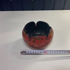 赤色の小物入れ【ガラス中古】の画像