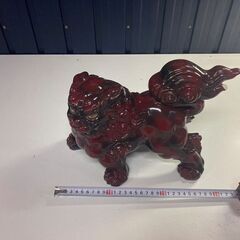 獅子の置物③ 陶器【一部欠損】