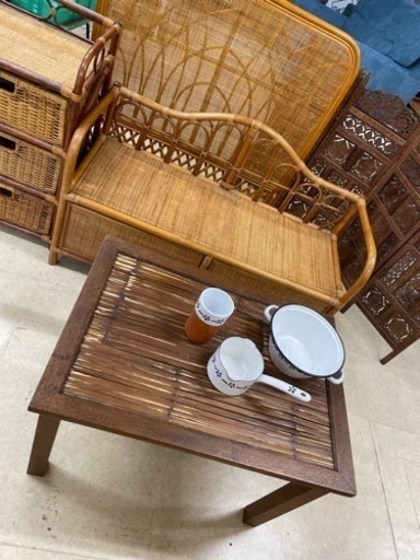 籐家具 アジアン ベンチ チェスト パーテーション テーブル
