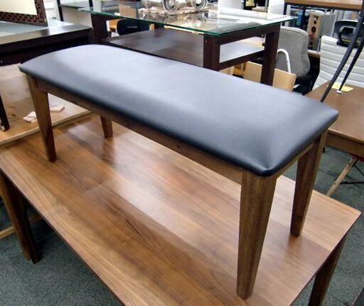 ☆4人掛けダイニングセット イス2脚 ベンチ1脚 幅1300mm 奥行750mm 高さ700mm 食卓テーブル ダイニングテーブル ブラック ブラウン 札幌 北20条店