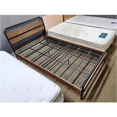 札幌【男前系 セミダブルベッド パイプフレーム】N-sleep 片面