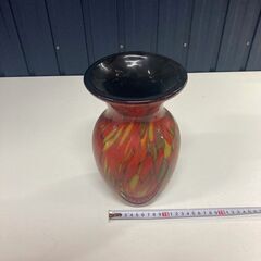 ガラス花瓶ハイカラ【中古】の画像