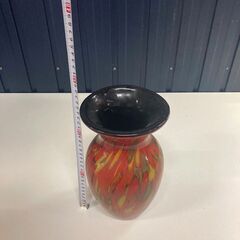 ガラス花瓶ハイカラ【中古】