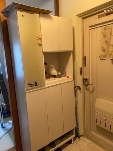 下駄箱　シューズラック　ホワイト