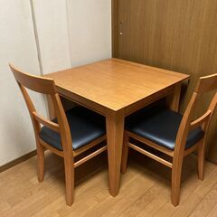 ダイニングテーブル セット イス2脚付き 2人 椅子つきの画像