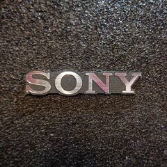 SONY ソニー アルミ エンブレム プレート シルバー/ブラック