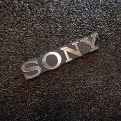 SONY ソニー アルミ エンブレム プレート シルバー/ブラックの画像