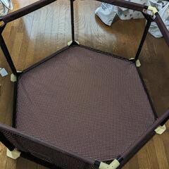 【1/29取引決定】洗えるソフトベビーサークル　ブラウン