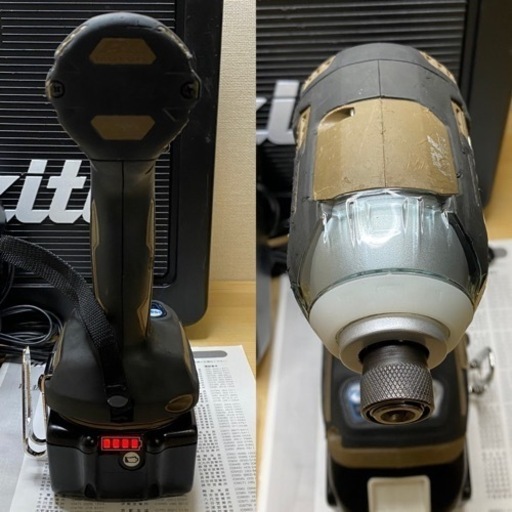 中古 マキタ　TD170 18V 充電式インパクトドライバ　セット　ブラウン