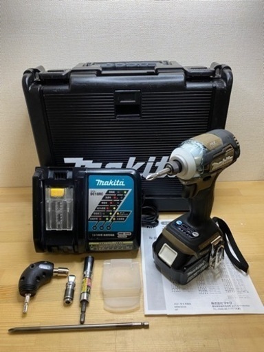 中古 マキタ　TD170 18V 充電式インパクトドライバ　セット　ブラウン