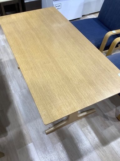 ダイニング3点セット 無印良品 (※キズ,汚れ 座面色落ちあり) 高さ約60cm 横幅130cm 縦幅65cm    入荷致しました！