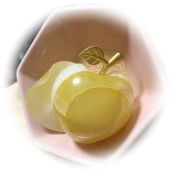 天然石　黄りんご　2等分の画像