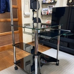 強化ガラスPCデスク　ニトリ