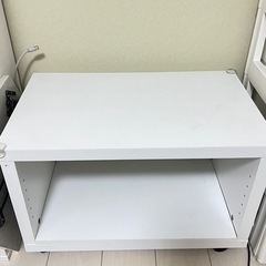 テレビ台　白　キャスター付きの画像