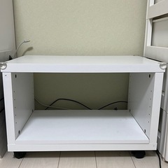 テレビ台　白　キャスター付きの画像
