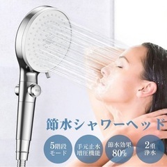 シャワーヘッド ミスト 高水圧 節水 マイクロナノバブル 5階段モード
