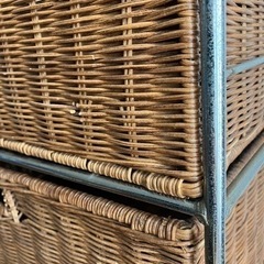 サザビーリーグ　ラタン収納　籐引き出し　2個セットの画像