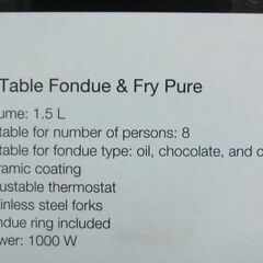 PRINCESS Table Fondue ＆ Fly Pure  電気鍋 Type01.173030 未使用の画像