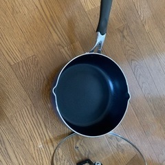 IH対応自立するガラス蓋付深型フライパン(24cm)