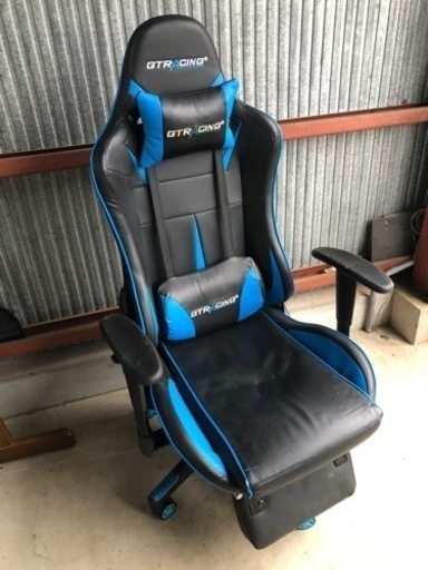 【人気商品】GTRACING ゲーミングチェア ブルー